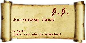 Jeszenszky János névjegykártya